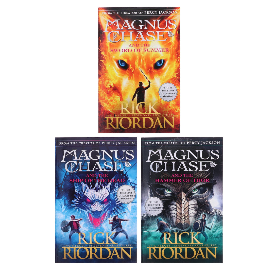 Magnus Chase by Rick Riordan 3 Books Set - Ages 9-11 - Paperback 9-14 Penguin