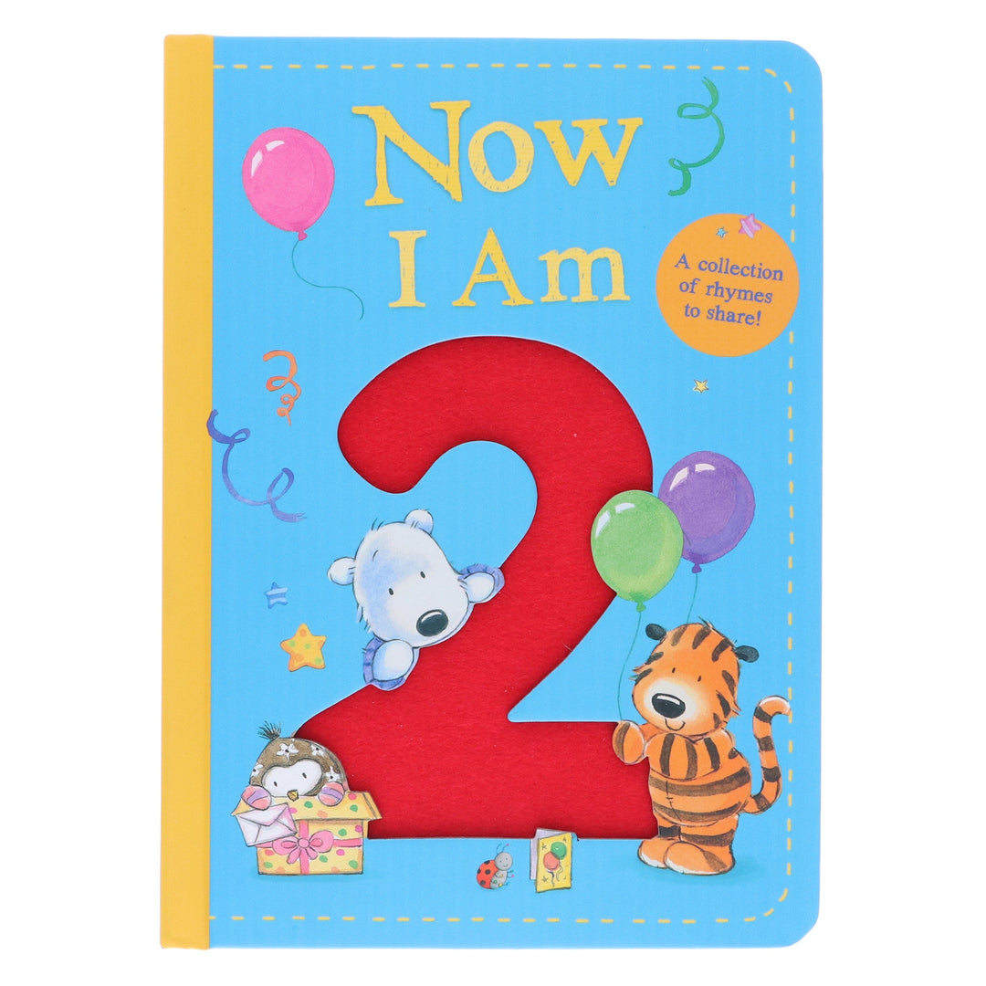 Now I Am 2: A Collection of Rhymes to Share! by Rachel Baines - Ages 2+ - Board Book