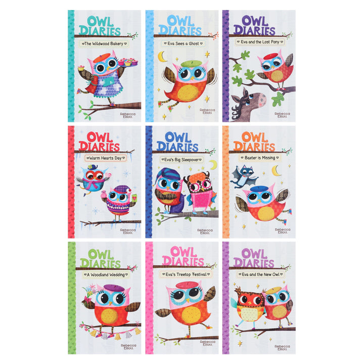 Owl Diaries Series By Rebecca Elliott: illustrated 18 Books Collection Box Set - Ages 5+ - Paperback