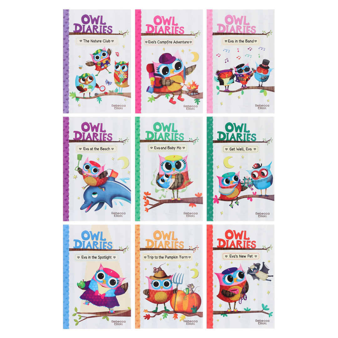 Owl Diaries Series By Rebecca Elliott: illustrated 18 Books Collection Box Set - Ages 5+ - Paperback