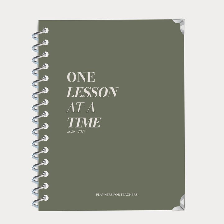One Lesson At A Time 2026-2027 Teacher Planner - Olive Edition - Spiral Bound Hardback