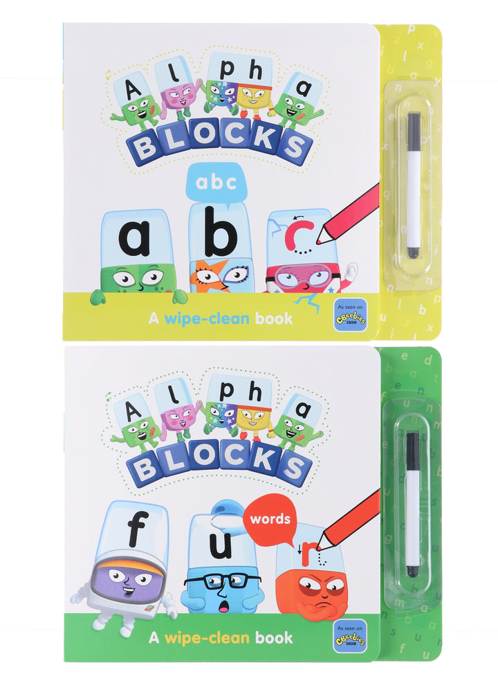 Numberblocks And Alphablocks My First Numbers And Letters 4 Wipe-Clean Books (Pens Included) - Ages 0-5 - Paperback