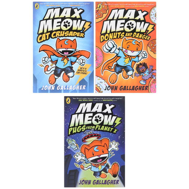 Max Meow Series By John Gallagher 3 Graphic Novels Set - Ages 5-10 - Paperback