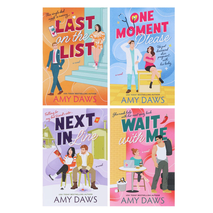 Wait With Me Series by Amy Daws 4 Book Sprayed Edges Collection Set - Fiction - Paperback