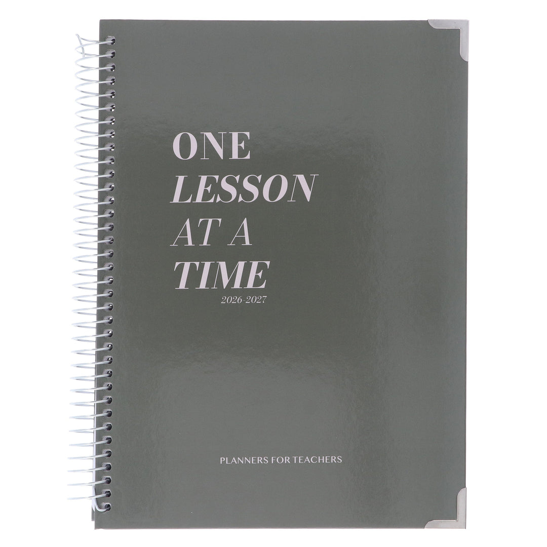 One Lesson At A Time 2026-2027 Teacher Planner - Olive Edition - Spiral Bound Hardback