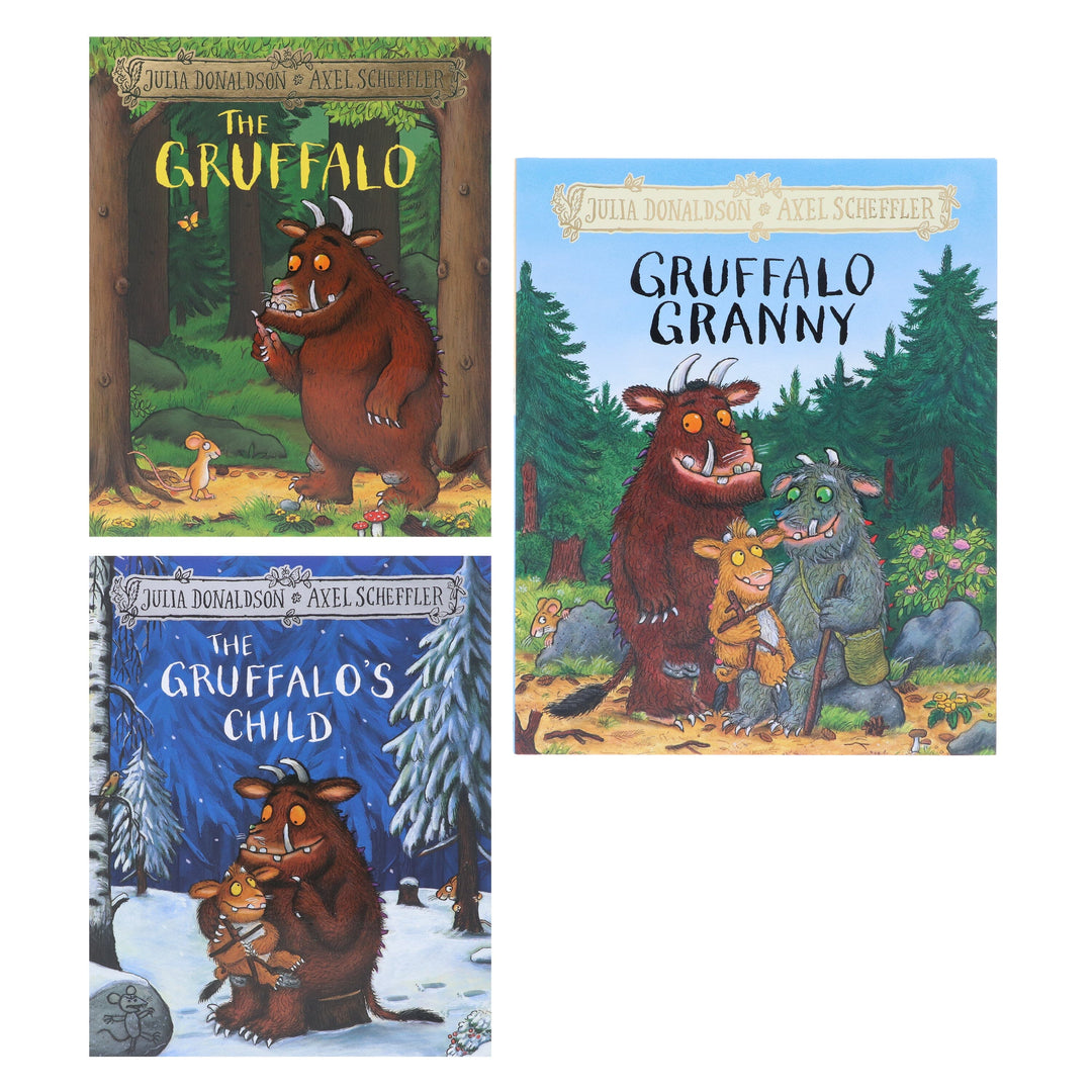 The Gruffalo Series by Julia Donaldson Illustrated 3 Picture Books Collection Set - Ages 3+ - Paperback/Hardback
