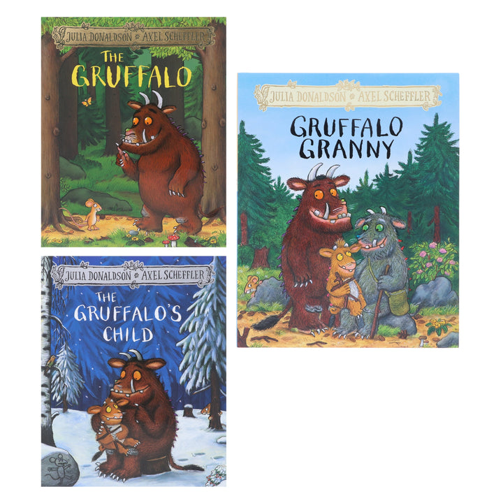 The Gruffalo Series by Julia Donaldson Illustrated 3 Picture Books Collection Set - Ages 3+ - Paperback/Hardback