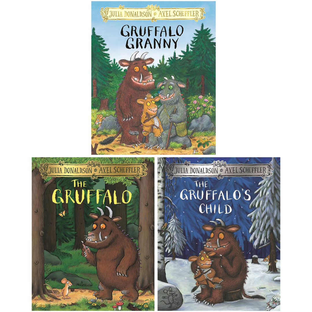 The Gruffalo Series by Julia Donaldson Illustrated 3 Picture Books Collection Set - Ages 3+ - Paperback/Hardback