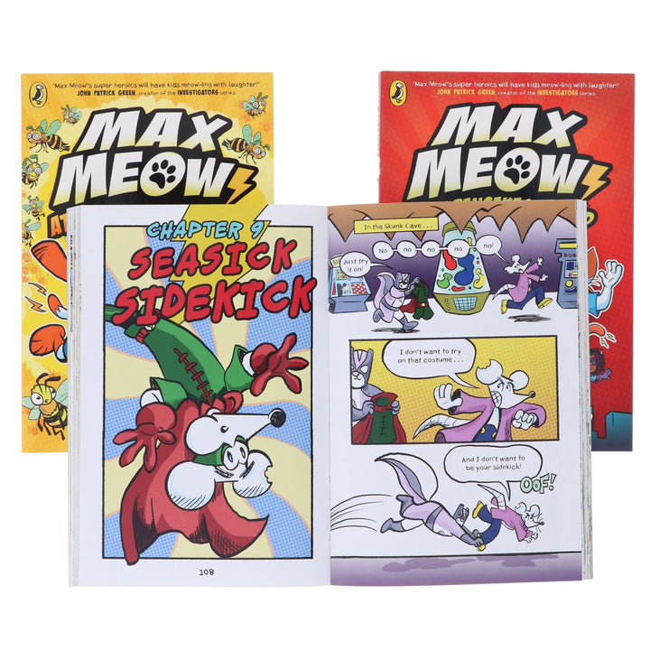 Max Meow Series (Book 4-6) by John Gallagher 3 Graphic Novels Collection Set - Ages 5-10 - Paperback