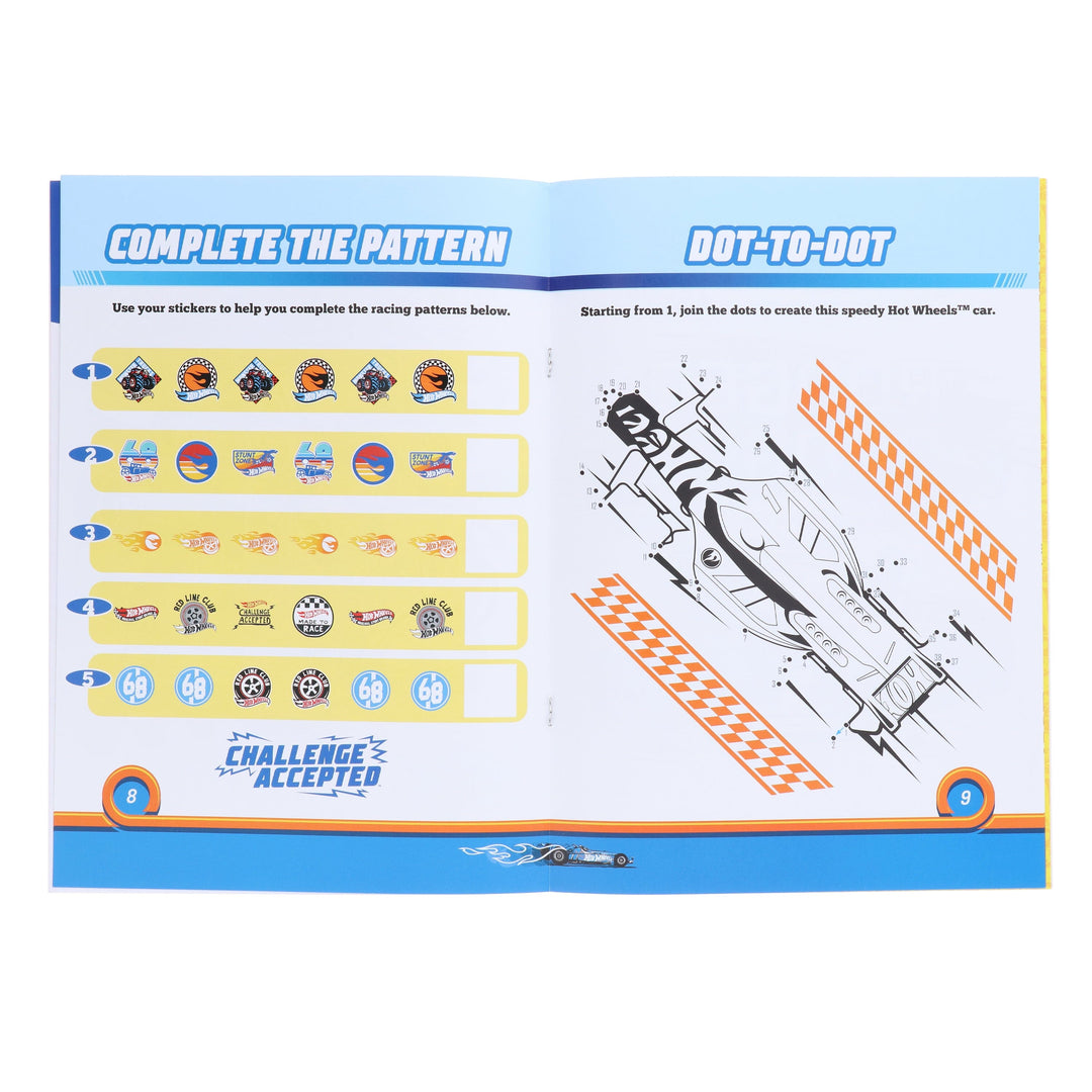 HotWheels 5 Sticker & Colouring Activity Books Set - Ages 3+ - Paperback