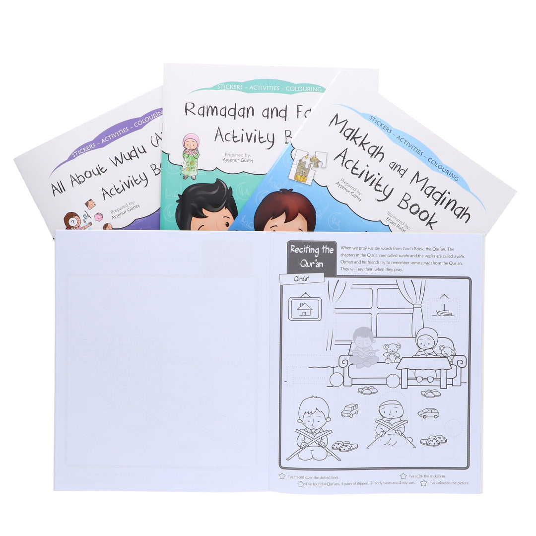 Discover Islam Sticker Activity Children 4 Books Set By Aysenur Gunes - Ages 3-7 - Paperback