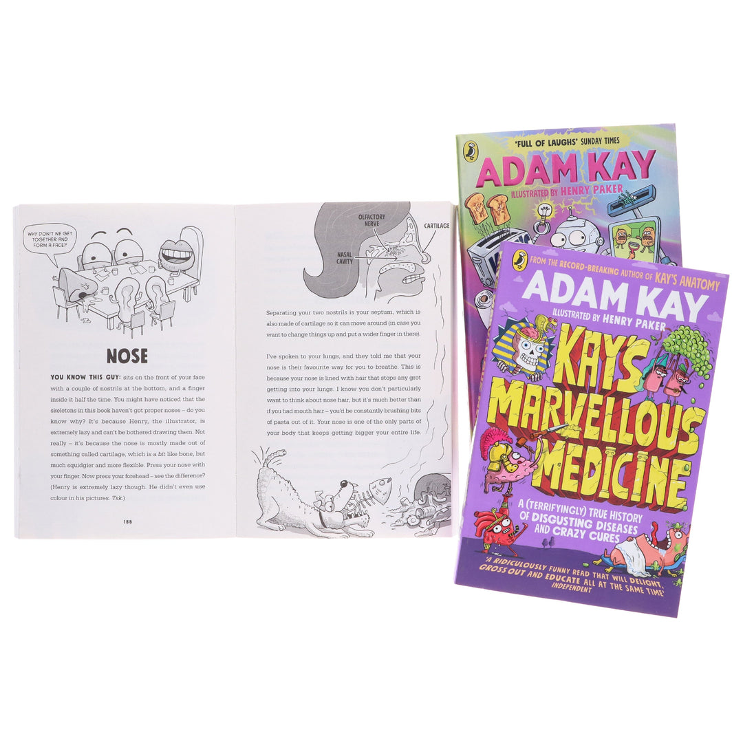 Adam Kay's Incredible Inventions, Marvellous Medicine & Anatomy: 3 Books Collection Set - Ages 9+ - Paperback