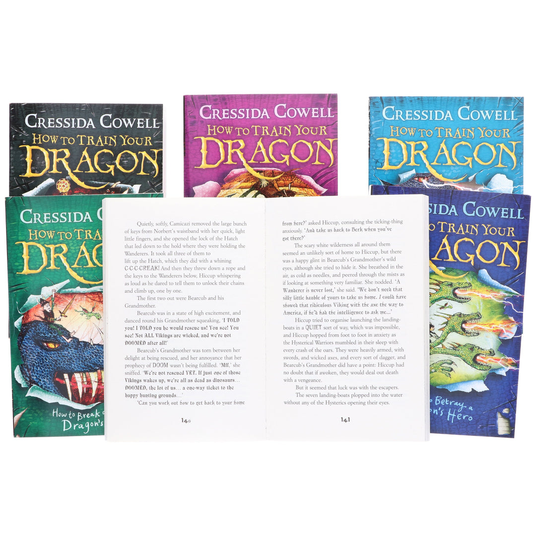 How To Train Your Dragon 6 Books (7-12) by ‎Cressida Cowell - Ages 9-14 - Paperback