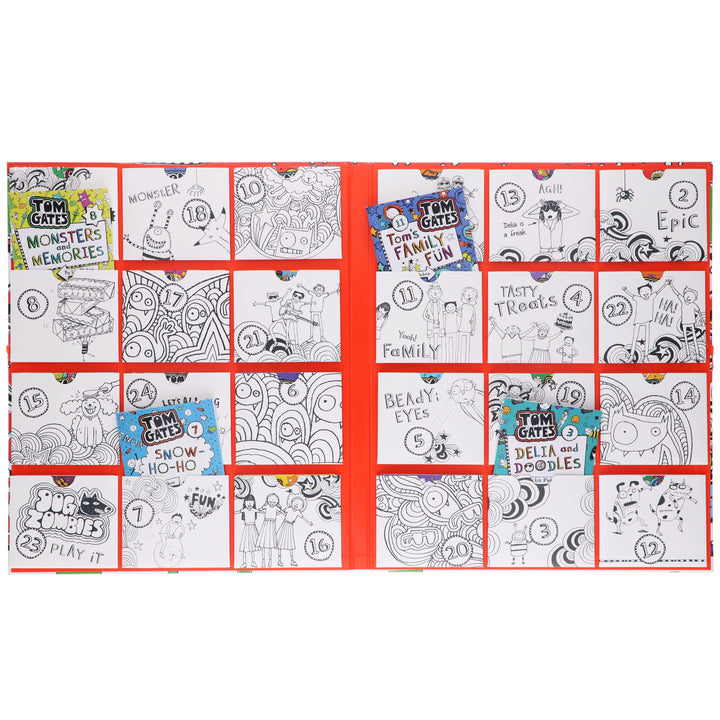 Tom Gates Advent Calendar: Christmas Countdown With 24 Story and Activity Books - Ages 8+ - Hardcover