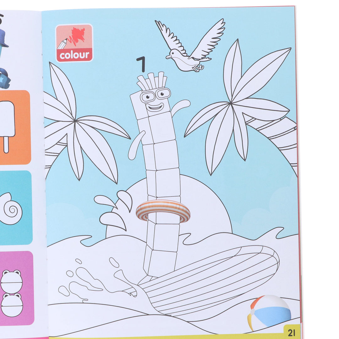 Numberblocks, Alphablocks & Colourblocks Colouring Fun & Sticker Activity Book Collection 5 Books Set - Ages 3+ - Paperback