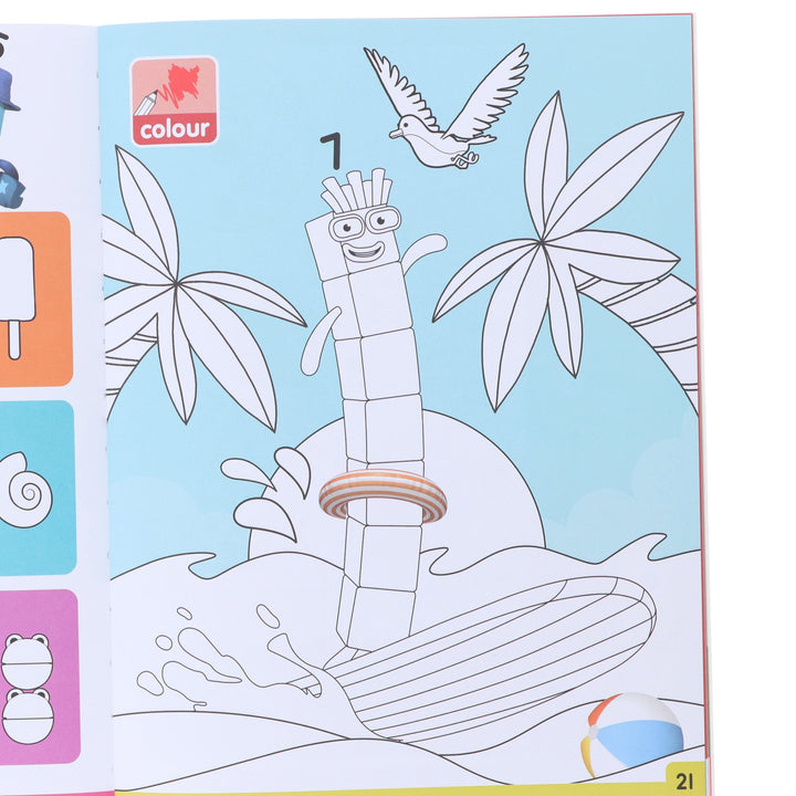 Numberblocks, Alphablocks & Colourblocks Colouring Fun & Sticker Activity Book Collection 5 Books Set - Ages 3+ - Paperback