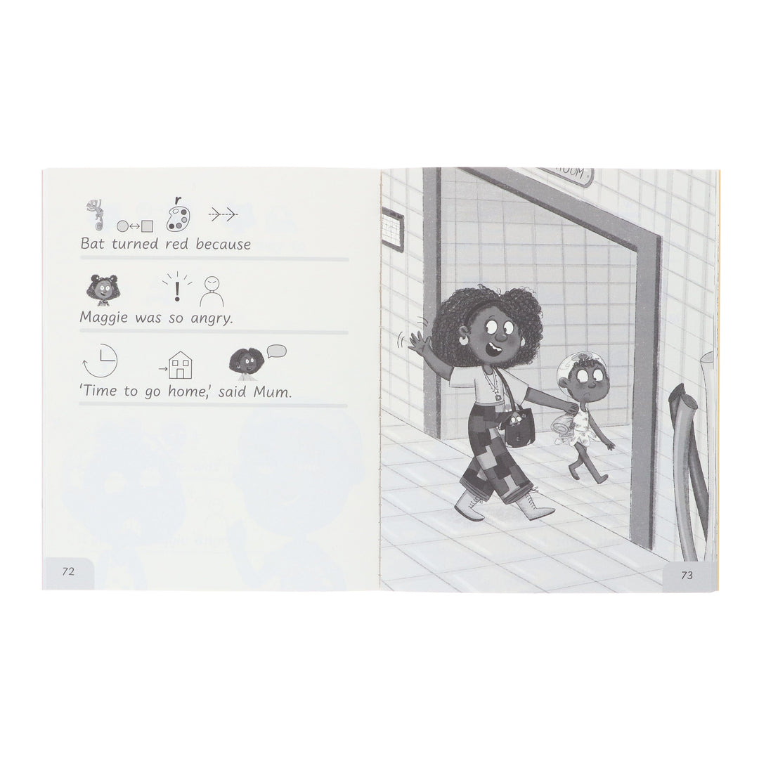 Maggie Sparks and the Swimming Pool Sharks: Accessible Symbolised Edition by Steve Smallman - Ages 5-7 - Paperback (Includes Free Signing Video & Audiobook)