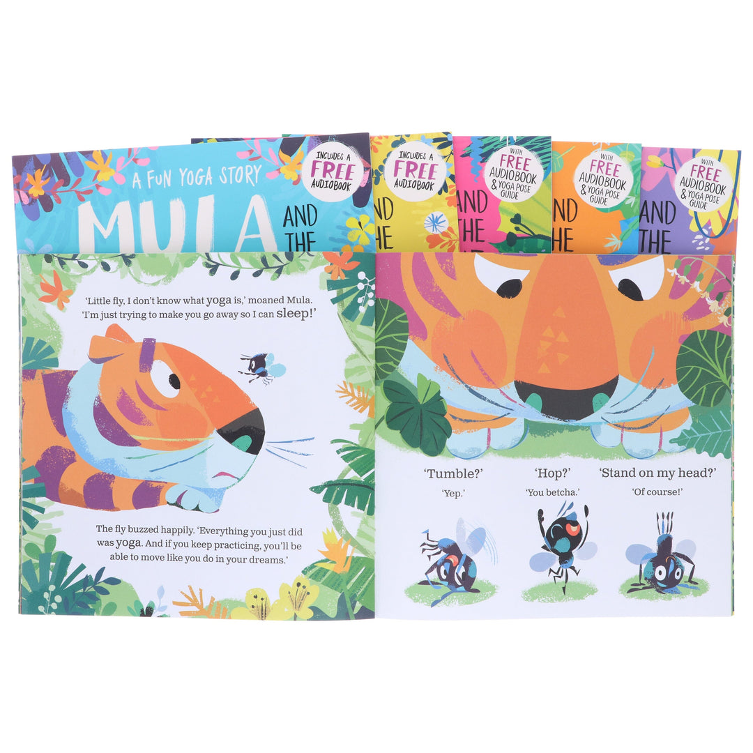 Mula and the Fly Animal Fun Yoga Stories 6 Picture Books Collection Set - Ages 3-6 - Paperback