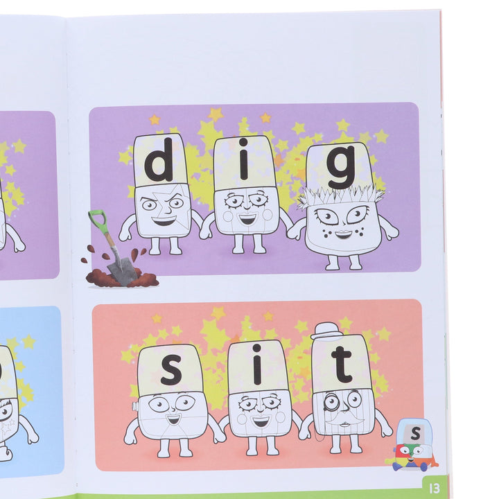 Alphablocks Colouring Fun: Learn, Colour and Create! A Colouring Activity Book - Ages 3-6 - Paperback