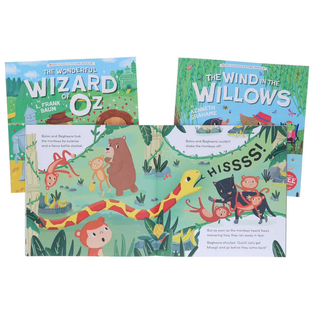 Easy Classics Collection Illustrated 3 Picture Books Set (Includes a Free Audiobook!) - Ages 3-5 - Paperback