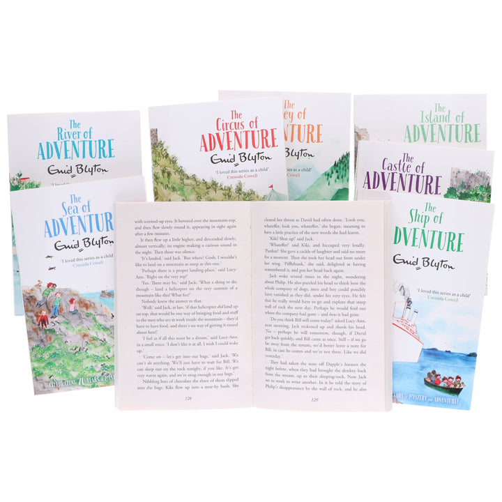 Enid Blyton Adventure Series (Mountain, Sea, River, Circus, Valley, Ship, Castle, Island) 8 Books Collection Box set - Ages 9-14 - Paperback