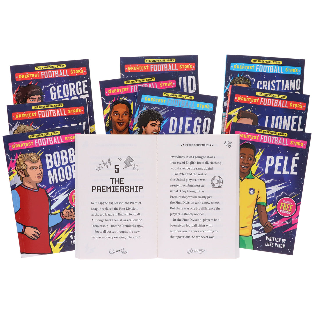 The Greatest Football Stars by Luke Paton 10 Books Collection Box Set - Ages 7+ - Paperback