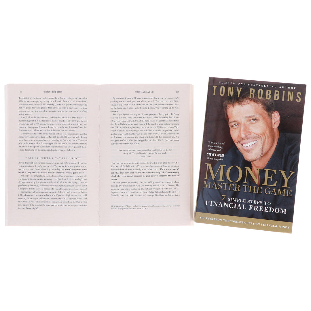 Tony Robbins Collection (Unshakeable: Your Guide to Financial Freedom & Money Master the Game) 2 Books Set - Non Fiction - Paperback