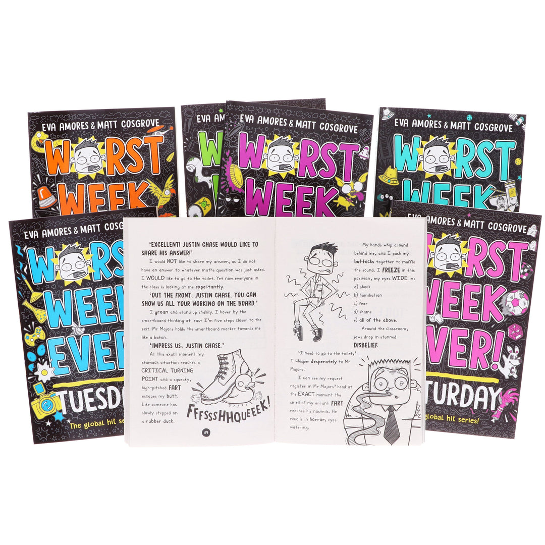 Worst Week Ever! Series By Eva Amores And Matt Cosgrove 7 Books Collection Set - Ages 8+ - Paperback