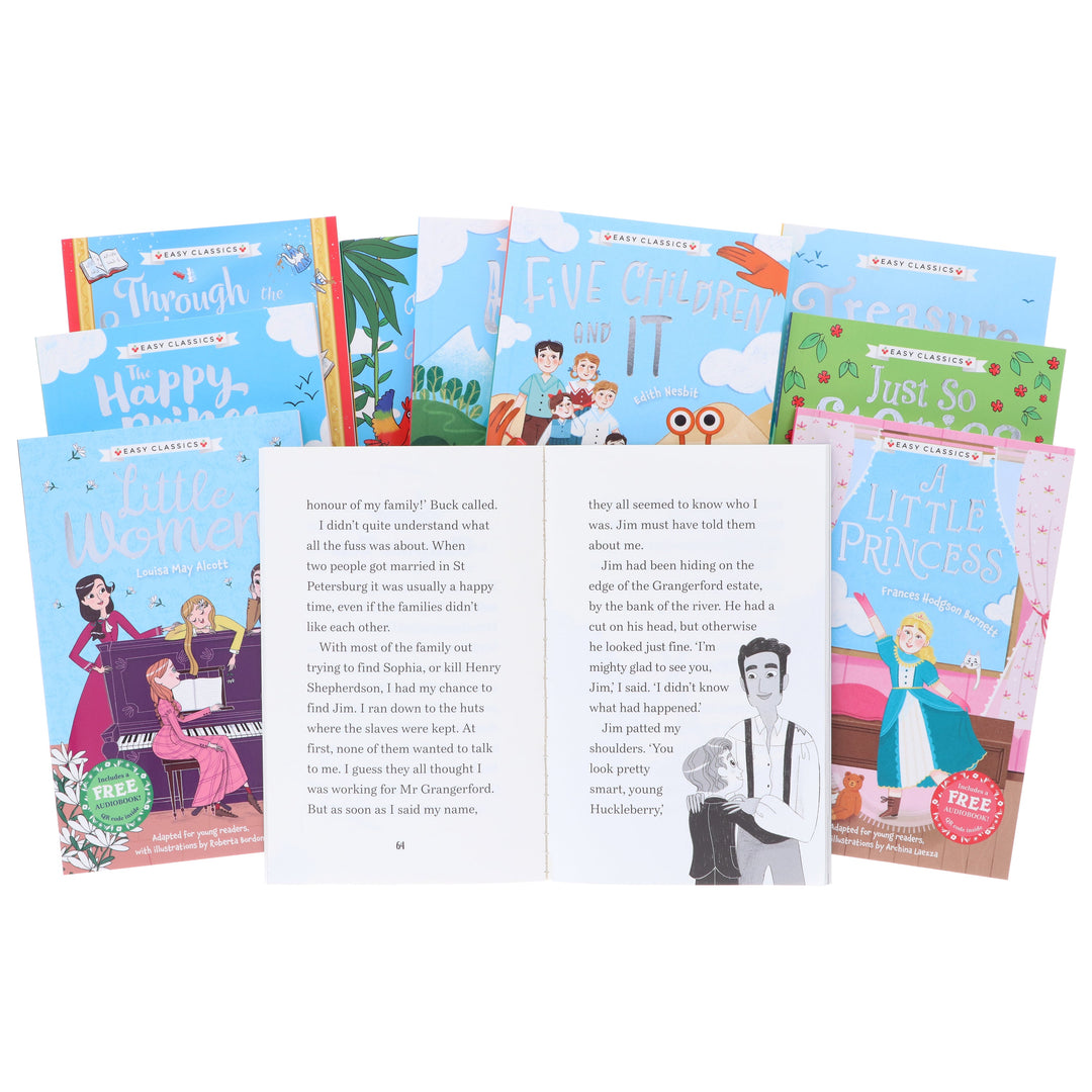 The Children's Easy Classics (Volume 2) 10 Books Collection Box Set (Includes Free Audiobooks!) - Ages 7-9 - Paperback