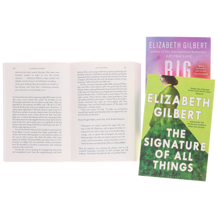 Elizabeth Gilbert Collection (City of Girls, The Signature of All Things & Big Magic) 3 Books Set - Fiction/Non Fiction - Paperback