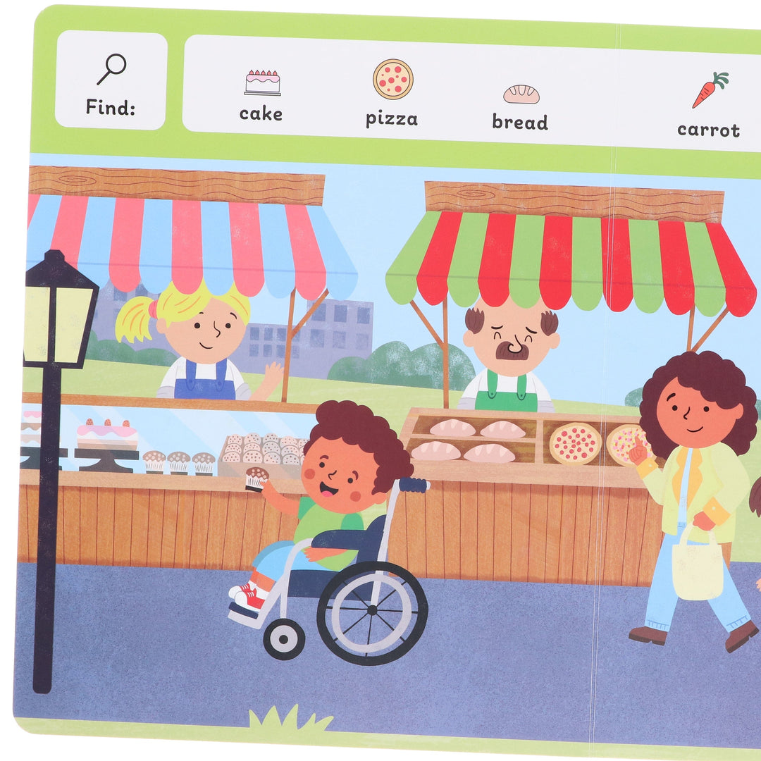 Search with Symbols: Out and About by Every Cherry Publishing (Includes Free Signing Video with Audio)- Ages 3+ - Board Book