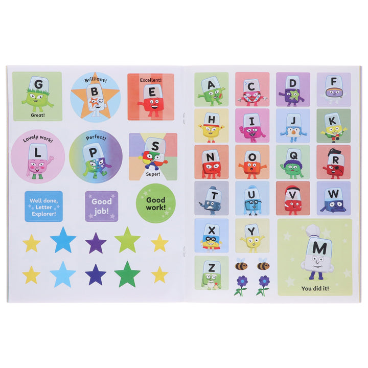 Numberblocks and Alphablocks Red Level 1 Collection 6 Workbooks Set With Fun Stickers - Ages 3-5 - Paperback
