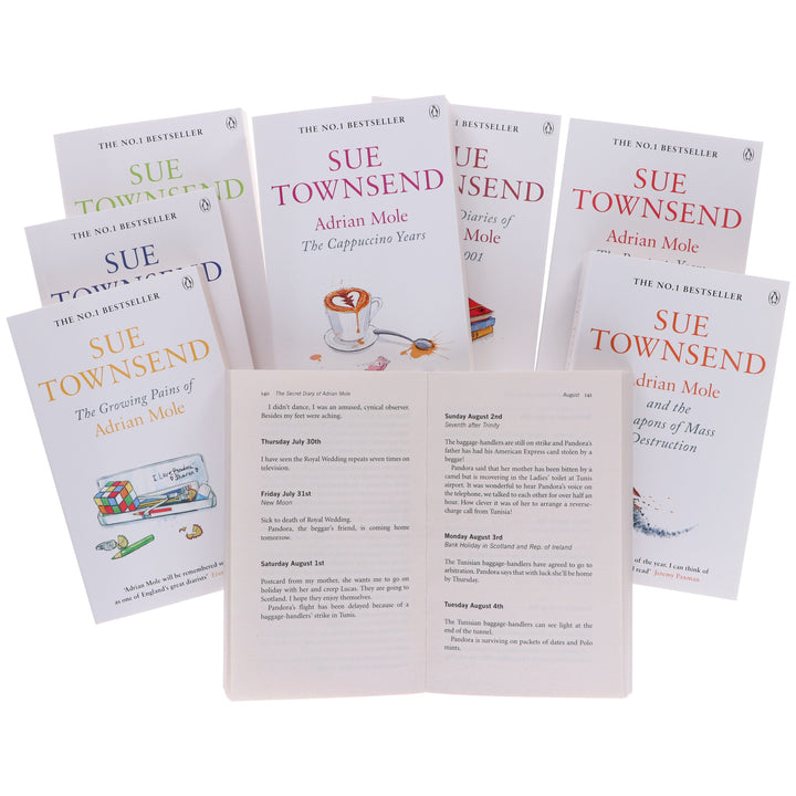 Adrian Mole Series by Sue Townsend 8 Books Collection Set - Young Adult - Paperback