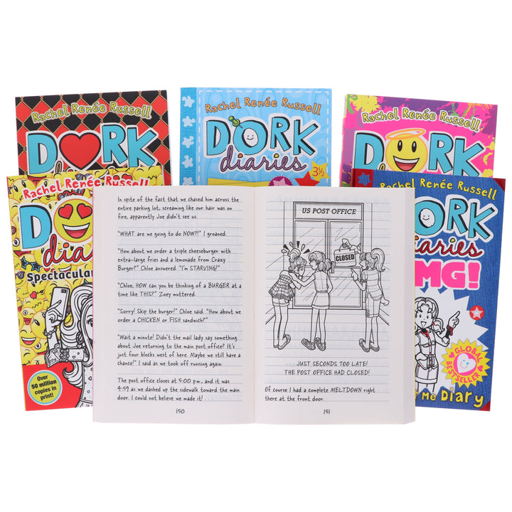 Dork Diaries Series By Rachel Renee Russell 6 Books Collection Set - Ages 9+ - Paperback