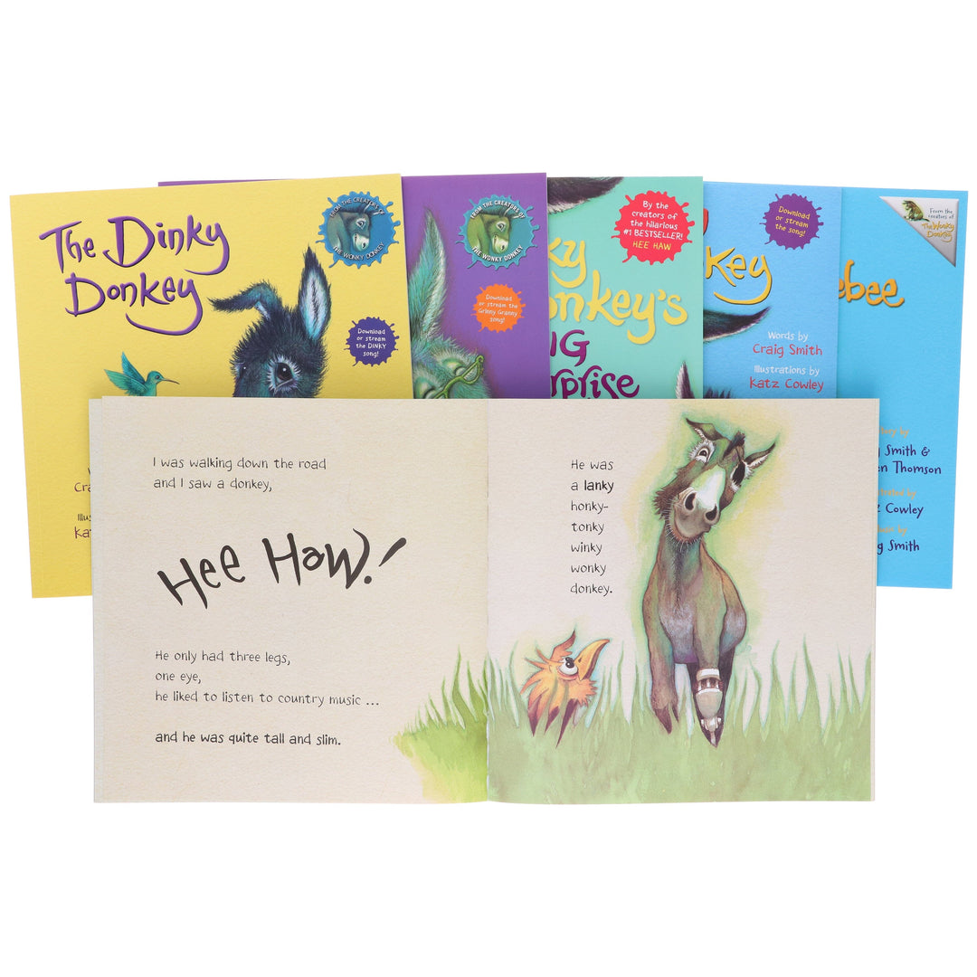 Wonky Donkey Series by Craig Smith & Maureen Thomson Illustrated 6 Books Collection Set - Ages 3+ - Paperback