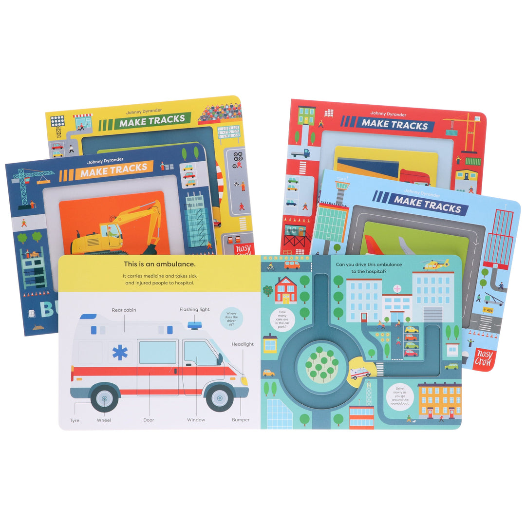 Make Tracks Series by Johnny Dyrander 5 Books Collection Set - Ages 2-5 - Board Book
