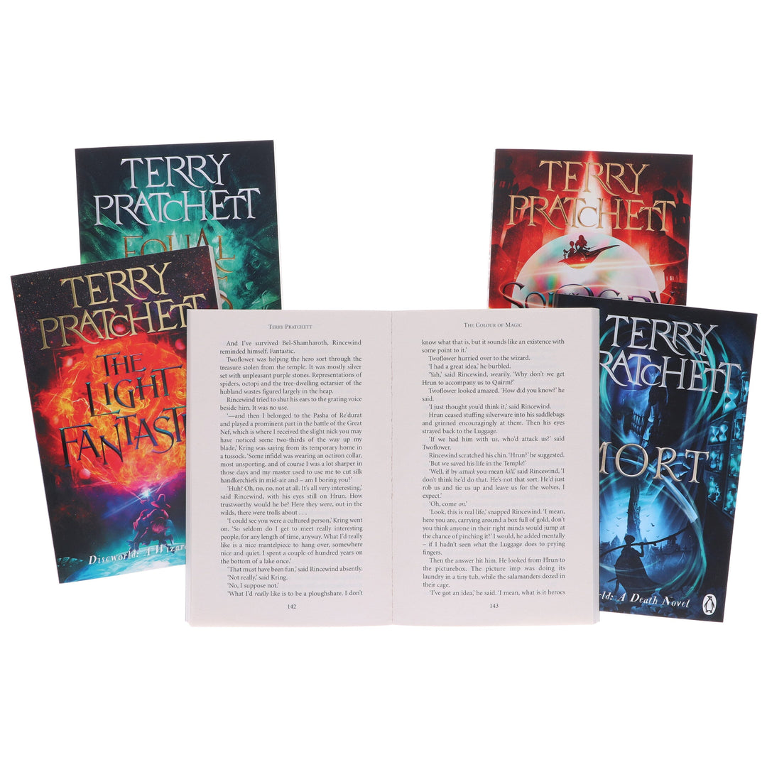 Discworld Series by Terry Pratchett: Book 1-5 Collection Set - Fiction - Paperback