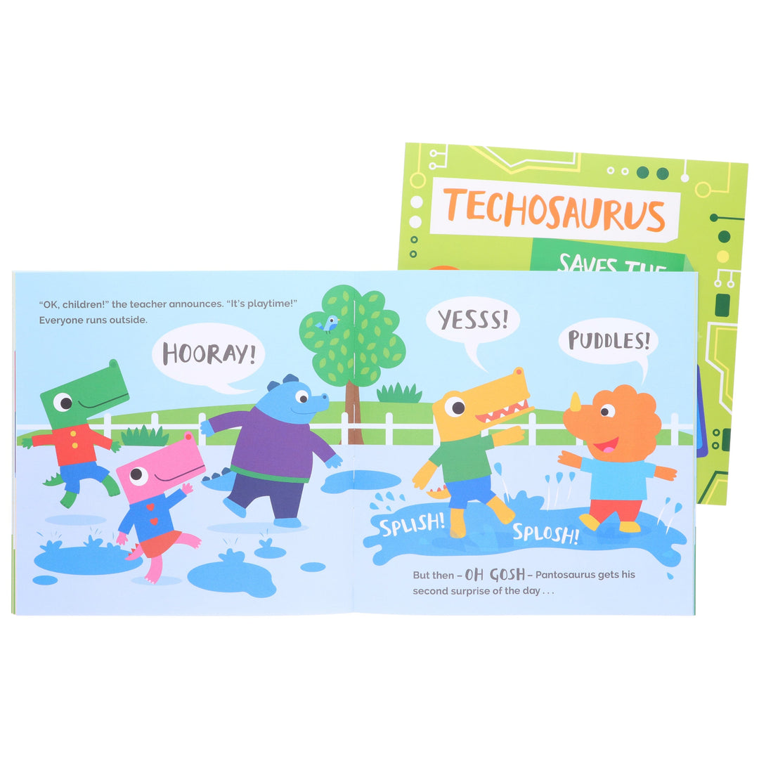 Pantosaurus and the Power of Pants & Techosaurus Saves the School!: 2 Picture Books Collection Set - Ages 3-5 - Paperback