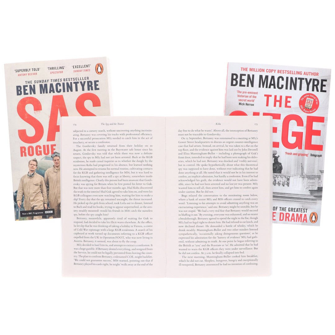 The Spy and the Traitor, SAS: Rogue Heroes & The Siege: By Ben Macintyre 3 Books Collection Set - Non Fiction - Paperback
