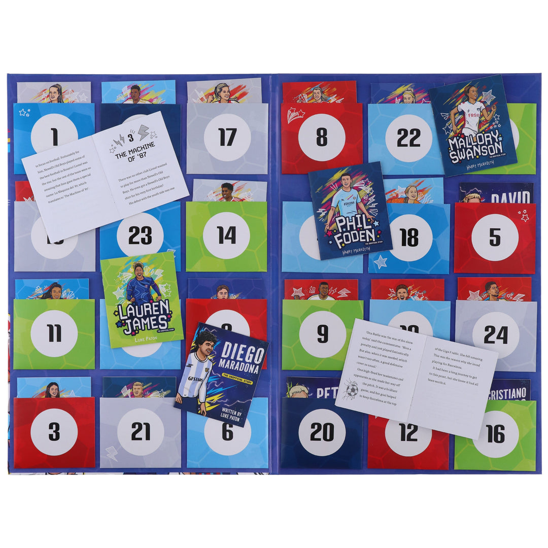 Football Stars Advent Calendar 24 Football Stories and Player Books for Kids by Luke Paton & Harry Meredith - Ages 7-9 - Paperback (Includes 24 Free AudioBooks!)