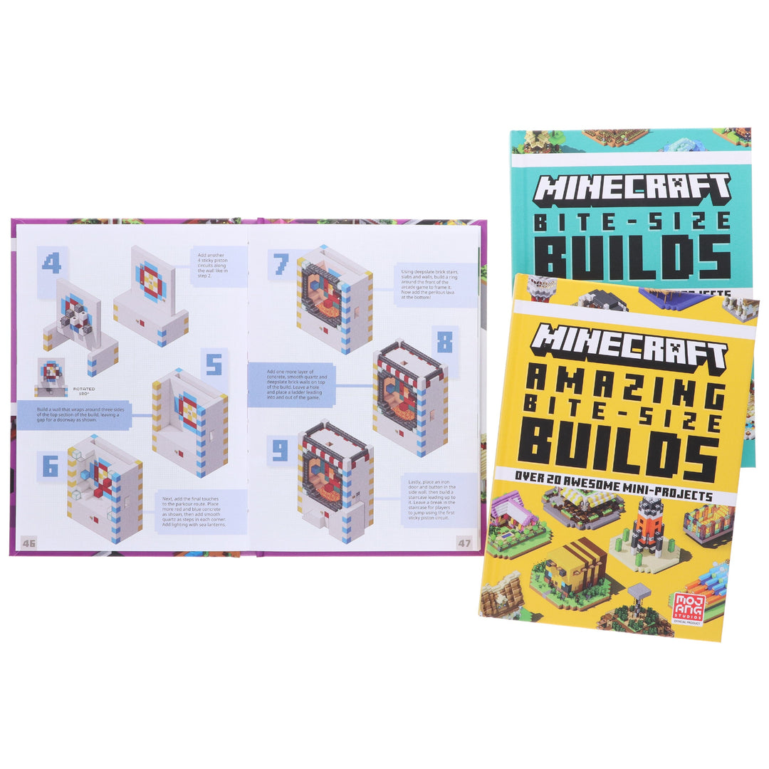 Minecraft Bite-Size Builds by Mojang AB 3 Books Collection Box Set - Ages 7+ - Hardback
