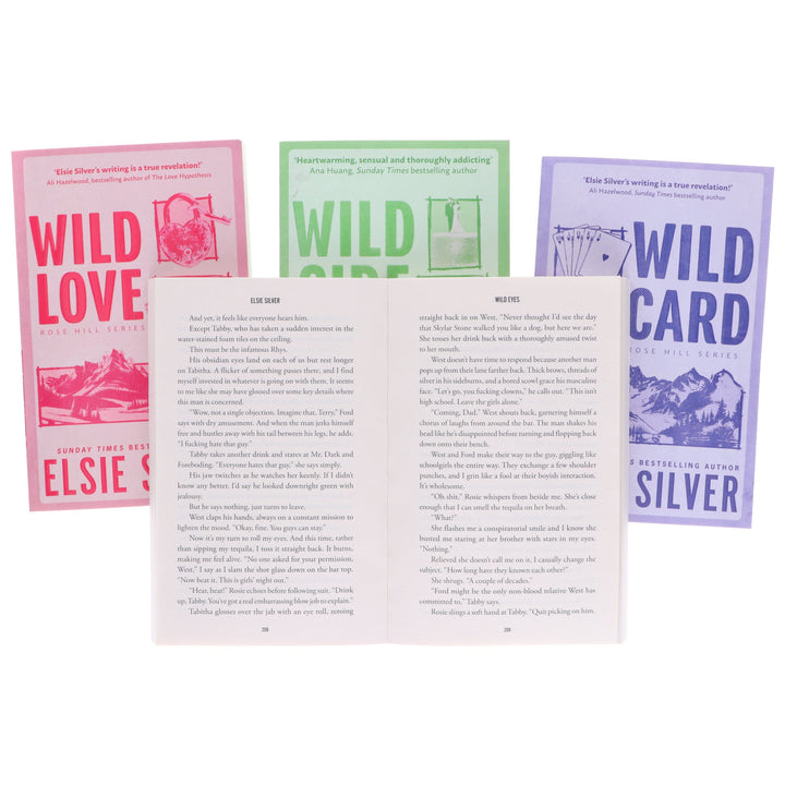 Rose Hill Series By Elsie Silver (Wild Love, Wild Eyes, Wild Side & Wild Card) 4 Books Collection Set - Fiction - Paperback