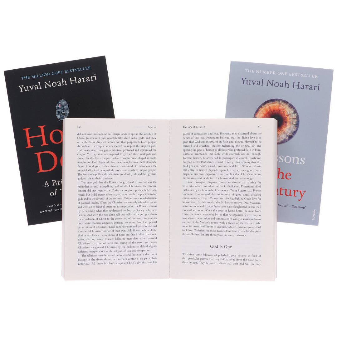 Yuval Noah Harari 3 Books Set Collection - Non-Fiction - Paperback