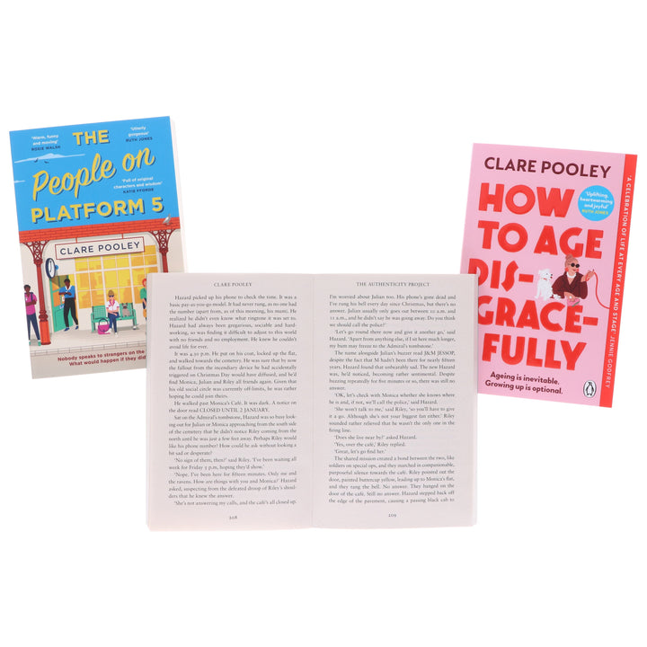 How to Age Disgracefully, The Authenticity Project & The People on Platform 5 By Clare Pooley: 3 Books Collection Set - Fiction - Paperback