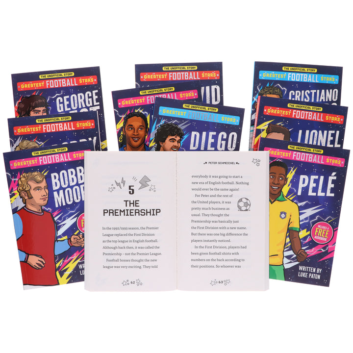 The Greatest Football Stars by Luke Paton 10 Books Collection Box Set - Ages 7+ - Paperback