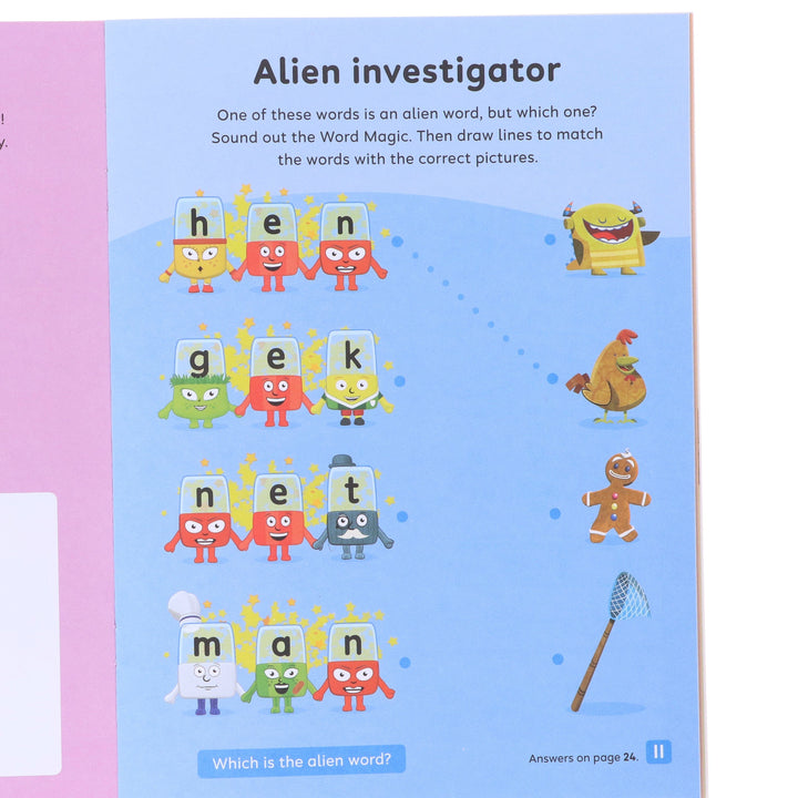 Numberblocks and Alphablocks (Orange: Level 2) Collection 6 Workbooks Set With Fun Stickers - Ages 3-5 - Paperback