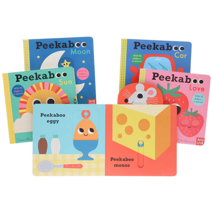 Peekaboo: House, Sun, Moon, Love & Car by Camilla Reid Illustrated 5 Books Collection Set - Ages 0-5 - Board Book