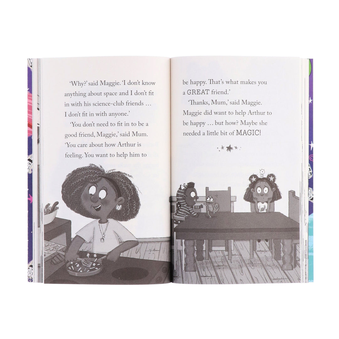 Maggie Sparks Exclusive Bundle: 5 Books Collection Box Set & Maggie Sparks Backpack: Children's Nursery Pink & Purple School Bag - Ages 3-7