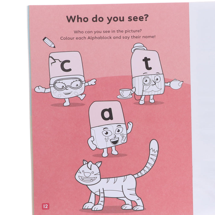 Numberblocks and Alphablocks Red Level 1 Collection 6 Workbooks Set With Fun Stickers - Ages 3-5 - Paperback