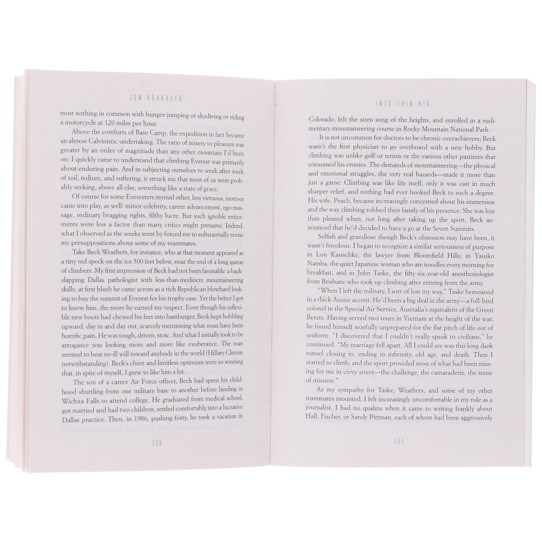 Into Thin Air: A Personal Account of the Everest Disaster by Jon Krakauer - Non Fiction - Paperback